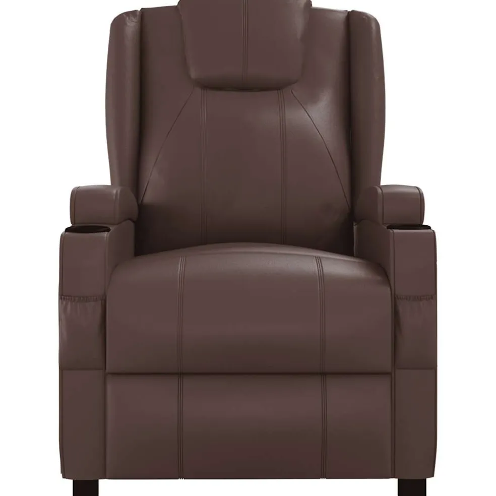vidaXL Massagestoel kunstleer bruin