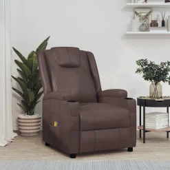 vidaXL Massagestoel kunstleer bruin