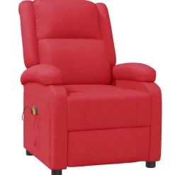 vidaXL Massagestoel kunstleer rood