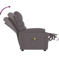 vidaXL Massagestoel kunstleer grijs