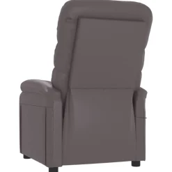 vidaXL Massagestoel kunstleer grijs