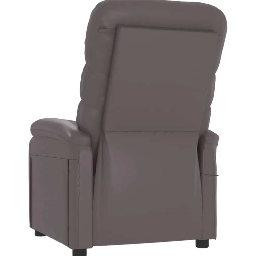 vidaXL Massagestoel kunstleer grijs