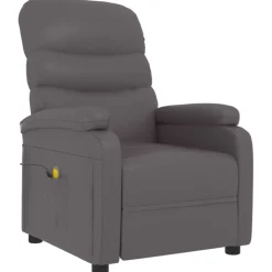 vidaXL Massagestoel kunstleer grijs