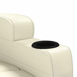 vidaXL Massagestoel kunstleer crèmewit