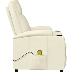 vidaXL Massagestoel kunstleer crèmewit