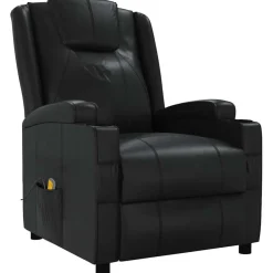 vidaXL Massagestoel kunstleer zwart