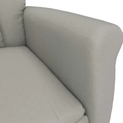 vidaXL Massagestoel Lichtgrijs 96.5 x 70.5 x 95 cm Microvezel