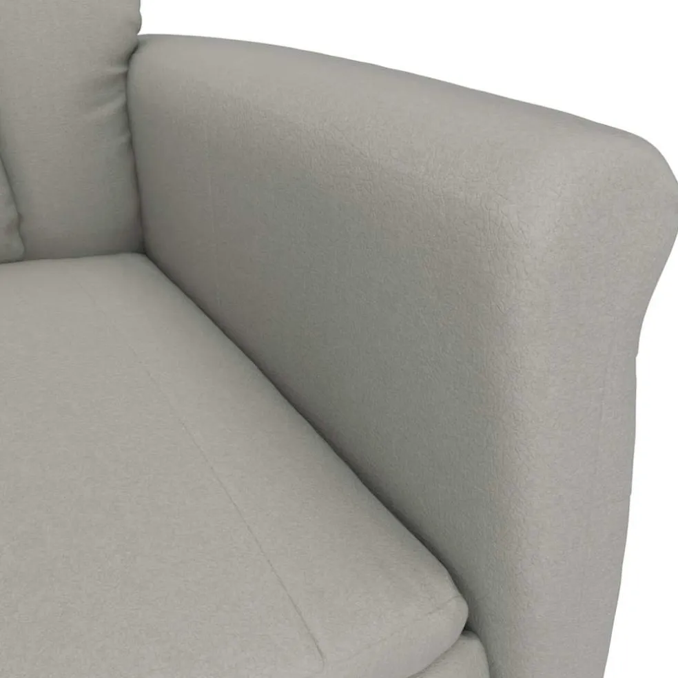 vidaXL Massagestoel Lichtgrijs 96.5 x 70.5 x 95 cm Microvezel