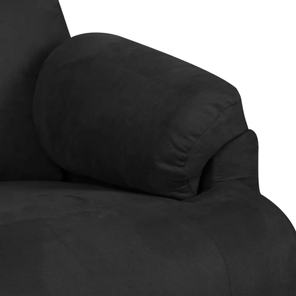 vidaXL Massagestoel microvezelstof zwart