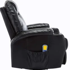 vidaXL Massagestoel schommelend kunstleer zwart