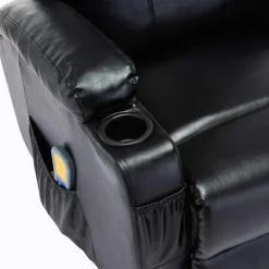 vidaXL Massagestoel schommelend kunstleer zwart