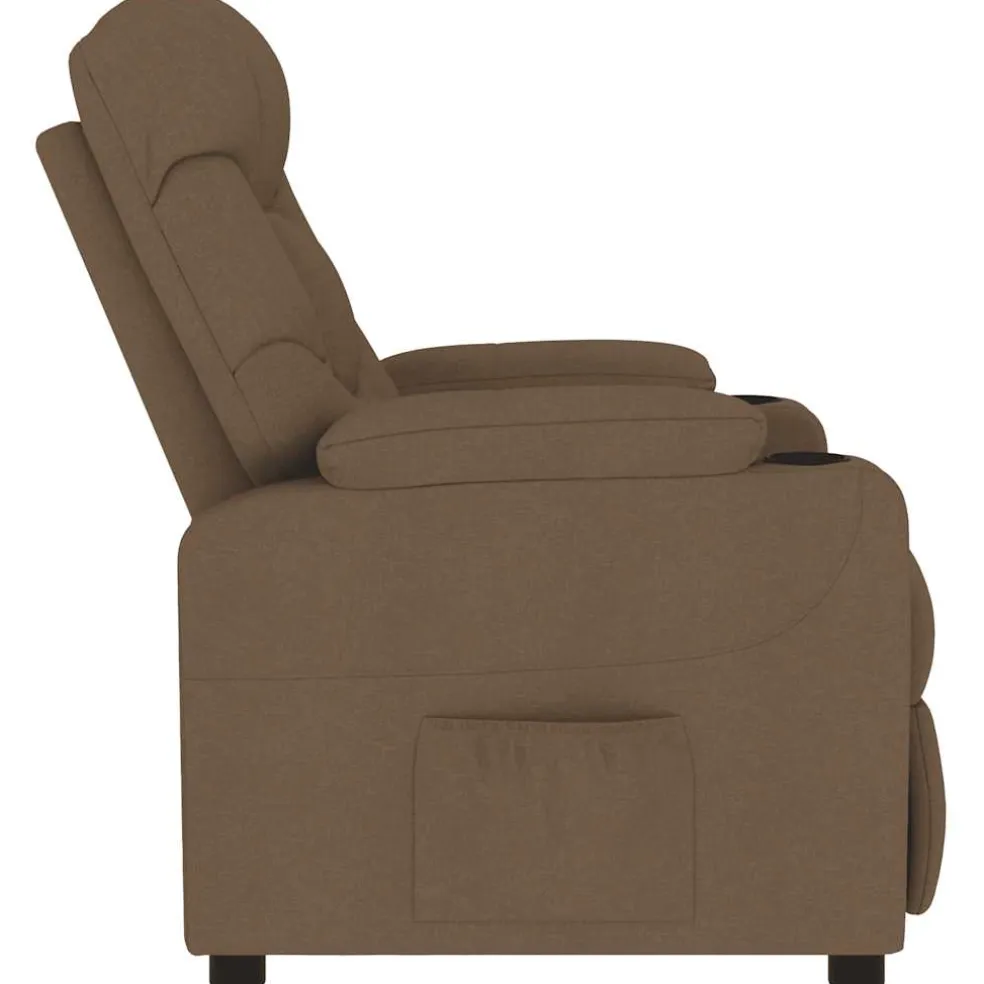 vidaXL Massagestoel stof bruin
