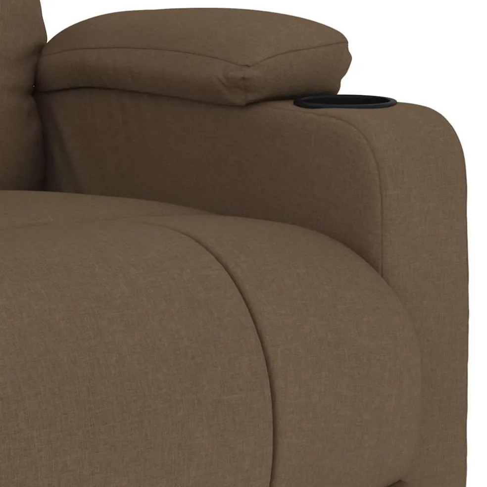 vidaXL Massagestoel stof bruin