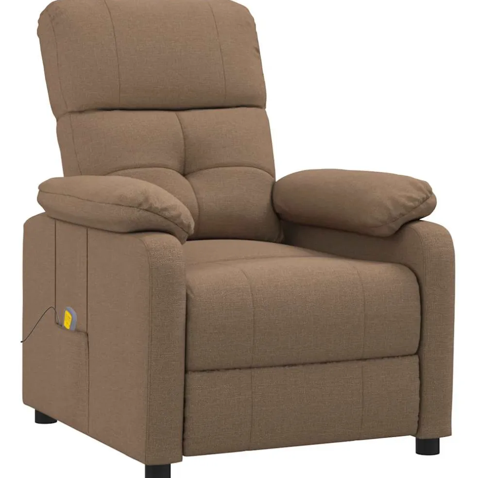 vidaXL Massagestoel stof bruin