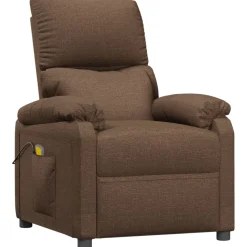 vidaXL Massagestoel stof bruin