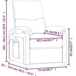 vidaXL Massagestoel stof bruin