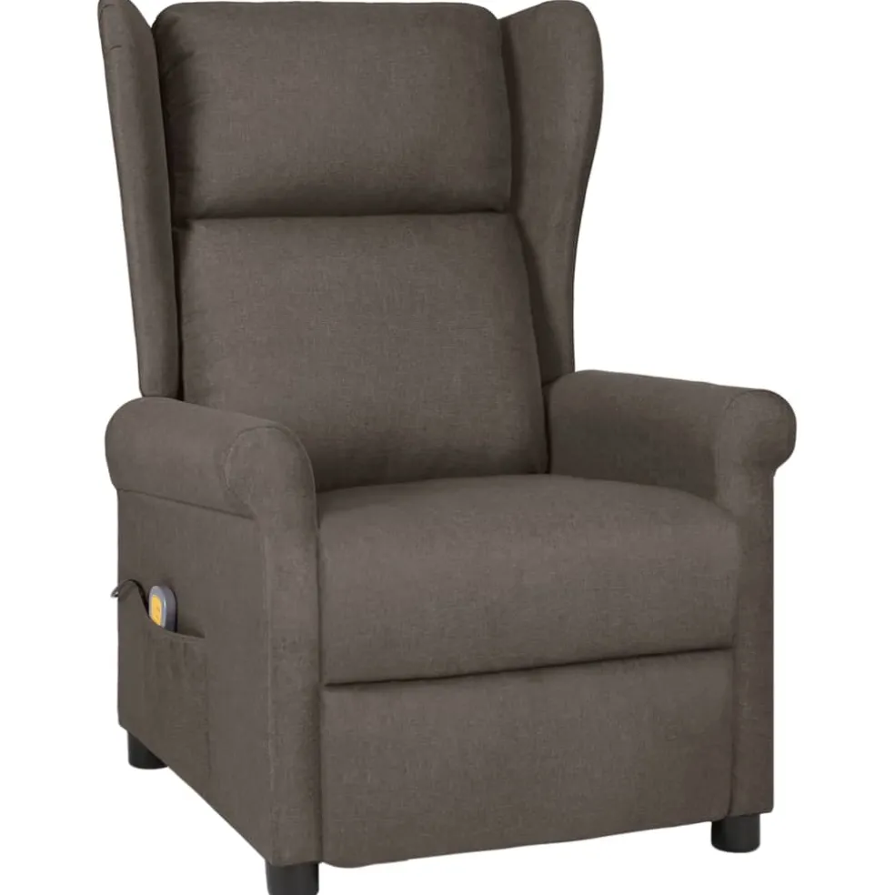 vidaXL Massagestoel stof bruin