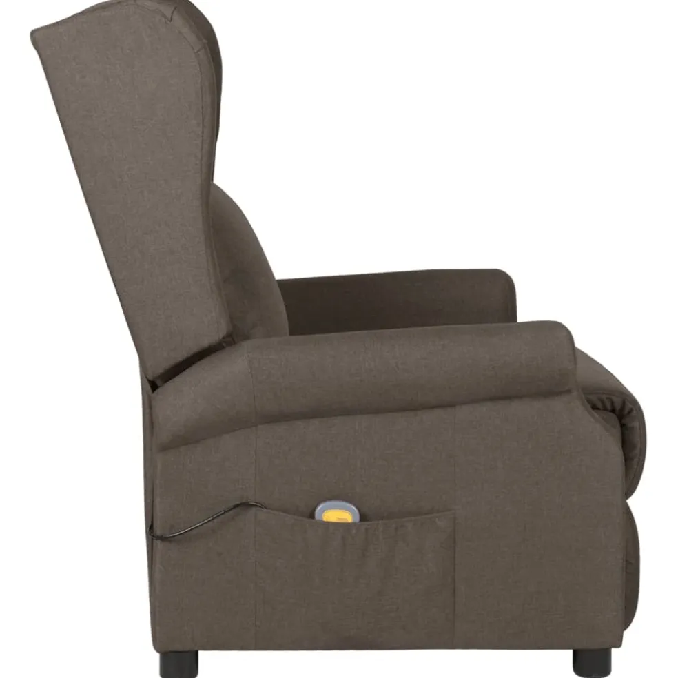 vidaXL Massagestoel stof bruin