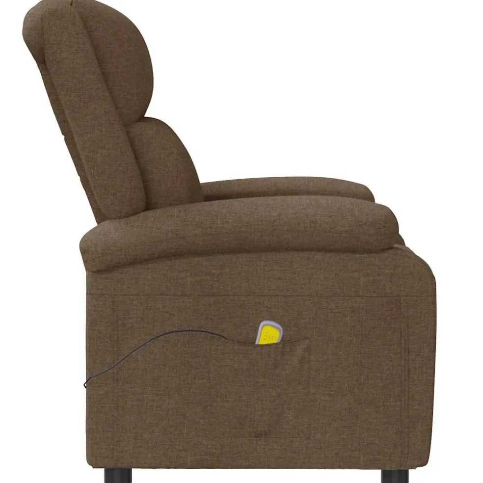 vidaXL Massagestoel stof bruin