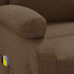 vidaXL Massagestoel stof bruin