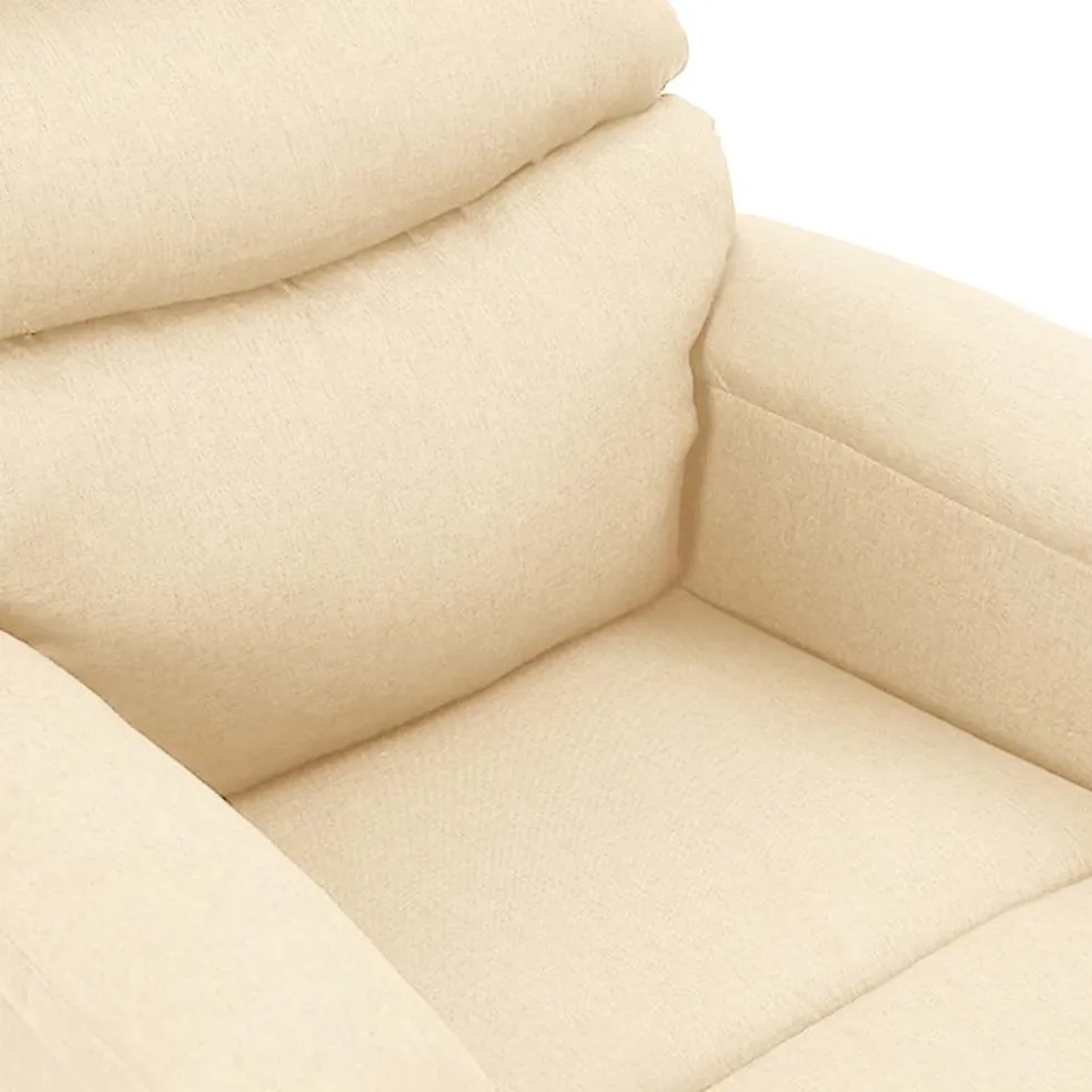 vidaXL Massagestoel stof crèmekleurig