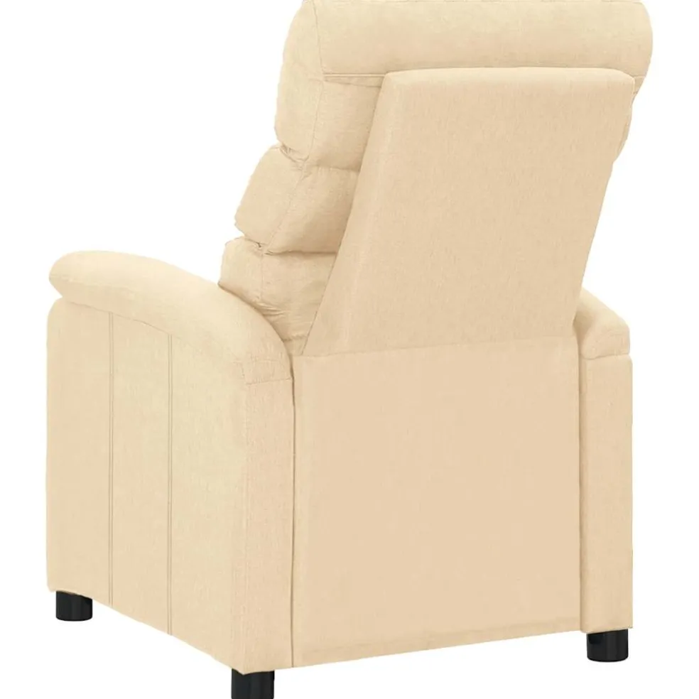 vidaXL Massagestoel stof crèmekleurig