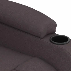 vidaXL Massagestoel stof donkerbruin