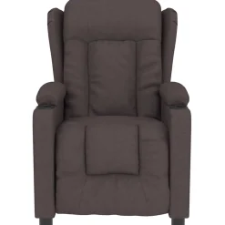 vidaXL Massagestoel stof donkerbruin