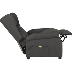 vidaXL Massagestoel stof donkergrijs