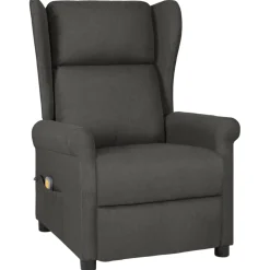 vidaXL Massagestoel stof donkergrijs