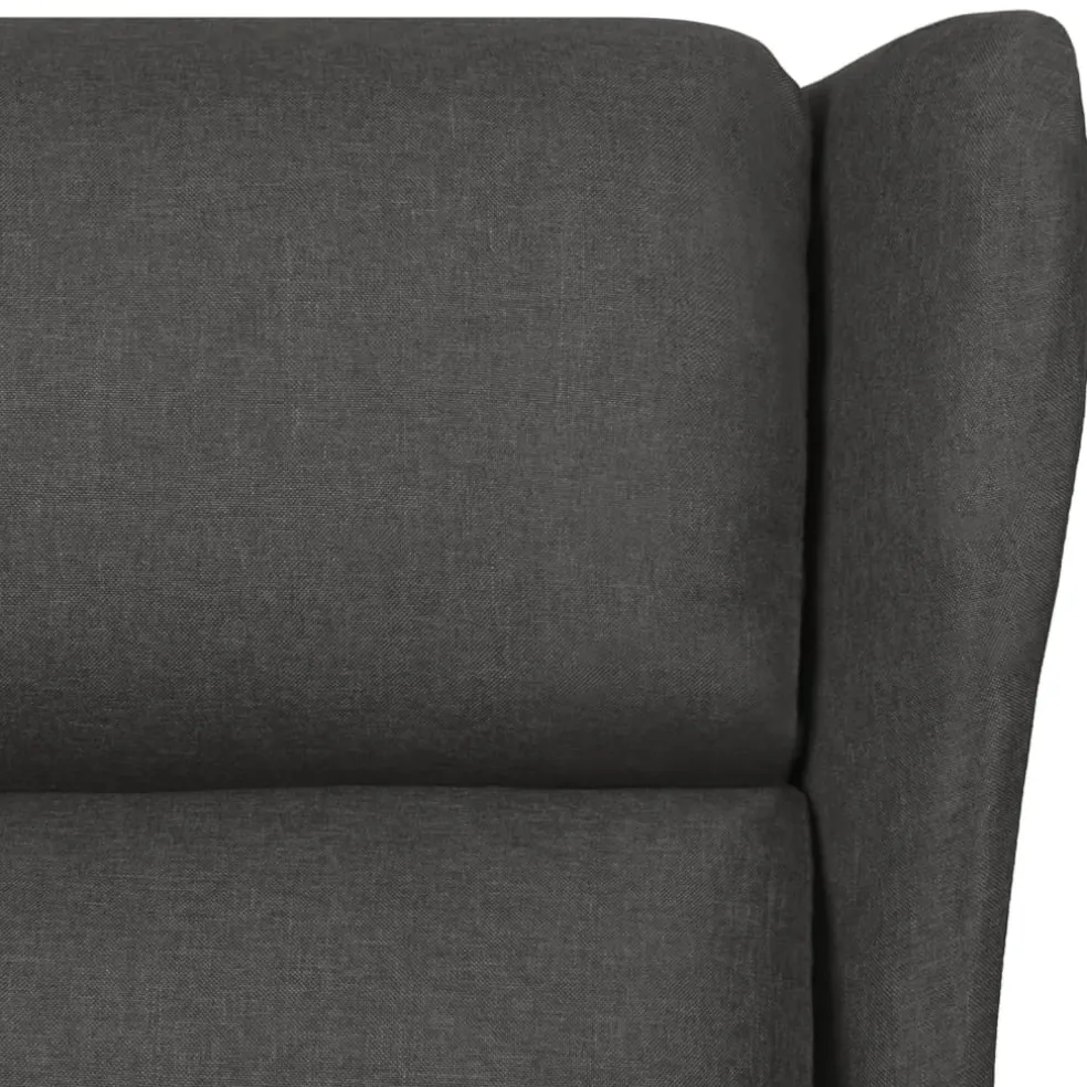 vidaXL Massagestoel stof donkergrijs