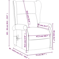 vidaXL Massagestoel stof donkergrijs