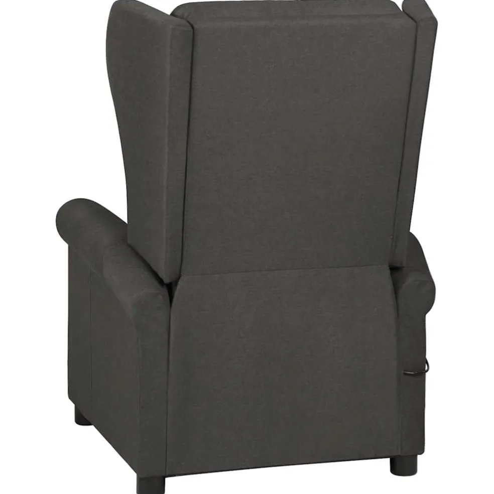 vidaXL Massagestoel stof donkergrijs