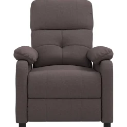 vidaXL Massagestoel stof donkerbruin