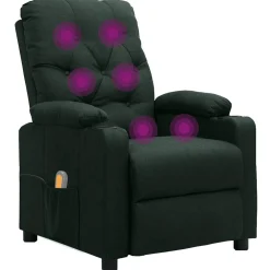 vidaXL Massagestoel stof donkergroen