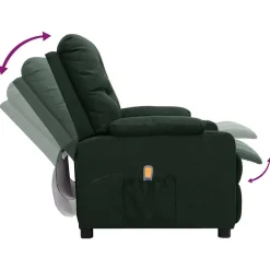vidaXL Massagestoel stof donkergroen