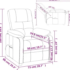 vidaXL Massagestoel stof donkergroen