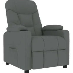 vidaXL Massagestoel stof donkergrijs