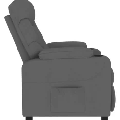 vidaXL Massagestoel stof donkergrijs