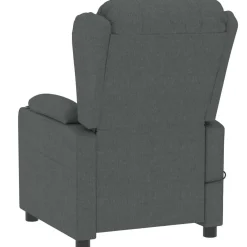 vidaXL Massagestoel stof donkergrijs