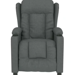 vidaXL Massagestoel stof donkergrijs