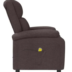 vidaXL Massagestoel stof donkerbruin