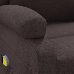 vidaXL Massagestoel stof donkerbruin