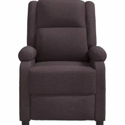 vidaXL Massagestoel stof donkerbruin