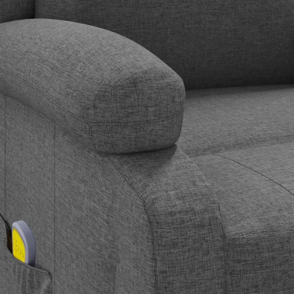 vidaXL Massagestoel stof donkergrijs