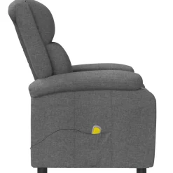 vidaXL Massagestoel stof donkergrijs