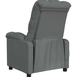 vidaXL Massagestoel stof donkergrijs