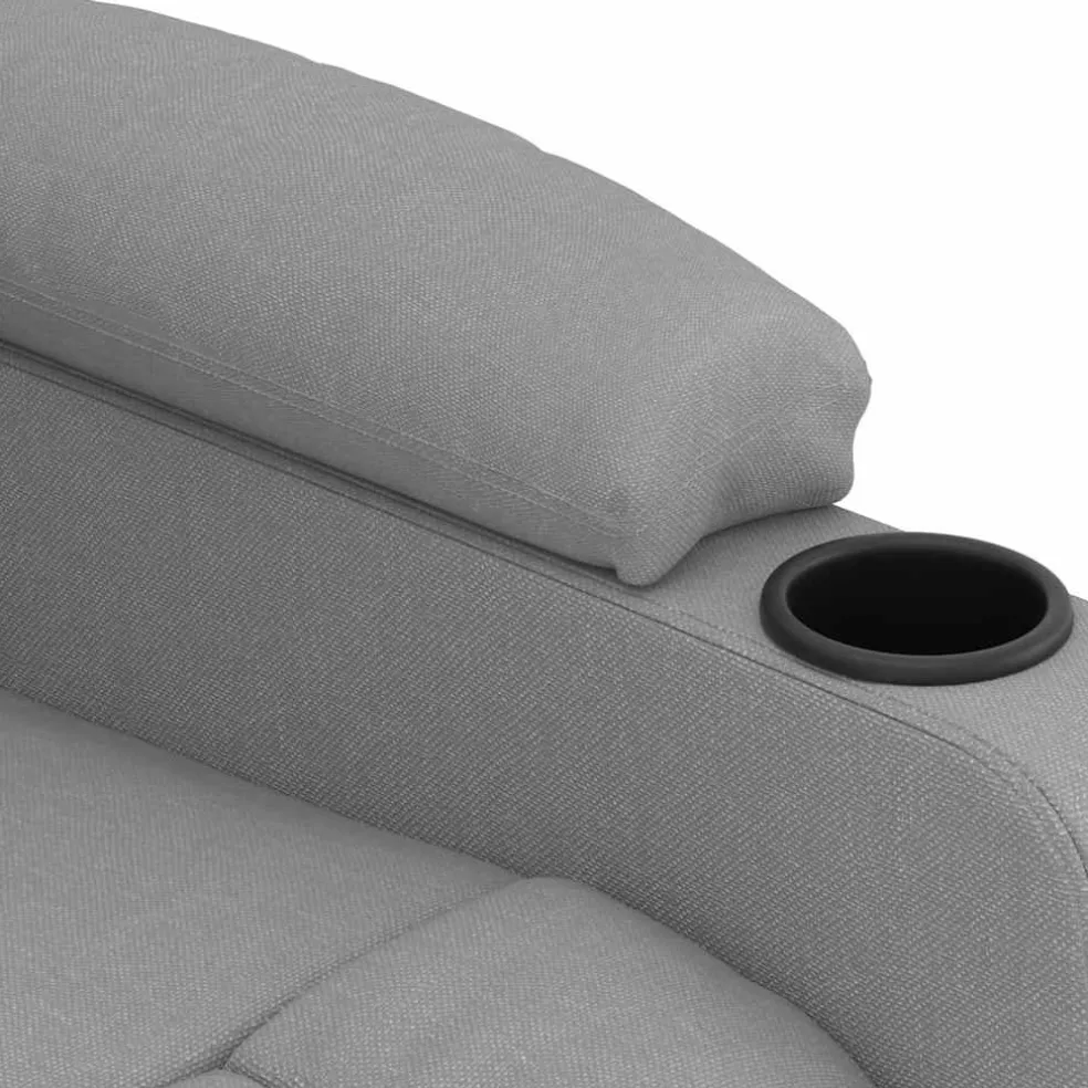 vidaXL Massagestoel stof lichtgrijs