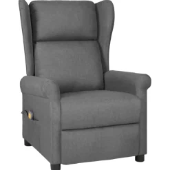 vidaXL Massagestoel stof lichtgrijs