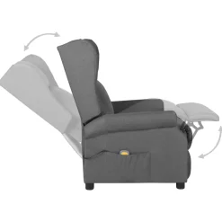 vidaXL Massagestoel stof lichtgrijs